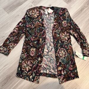 NWT BGB Colorful‎ Paisley Open Front blazer very pretty